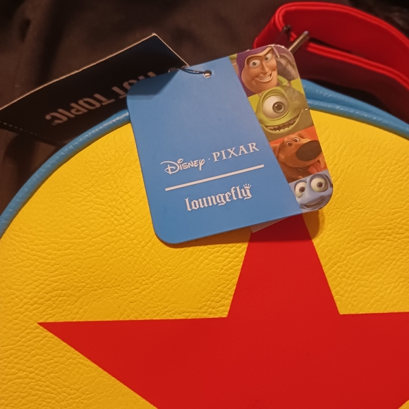Loungefly Disney Pixar Mini Bag - Yellow and Red - Picture 1 of 3